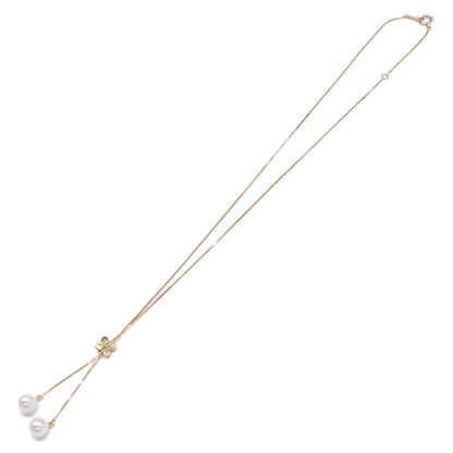 TASAKI タサキ K18 クローバーモチーフ 7mmパール ネックレス