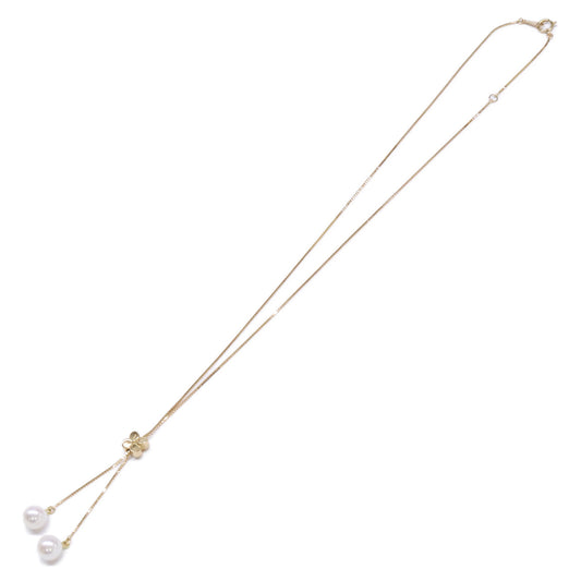 TASAKI タサキ K18 クローバーモチーフ 7mmパール ネックレス