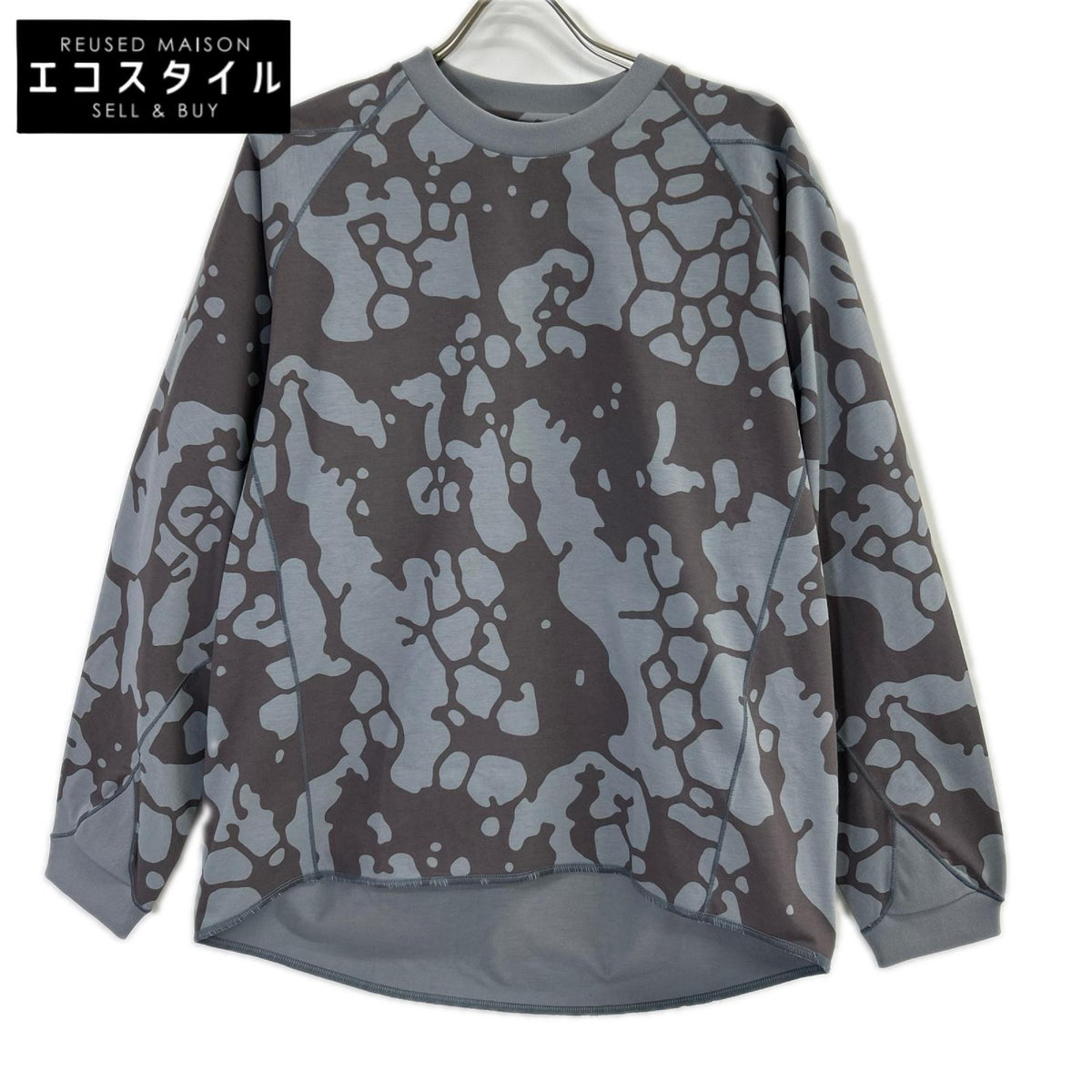 GOLDWIN ゴールドウィン 25SS GZ45109 グレー 総柄 長袖 Tシャツ トップス