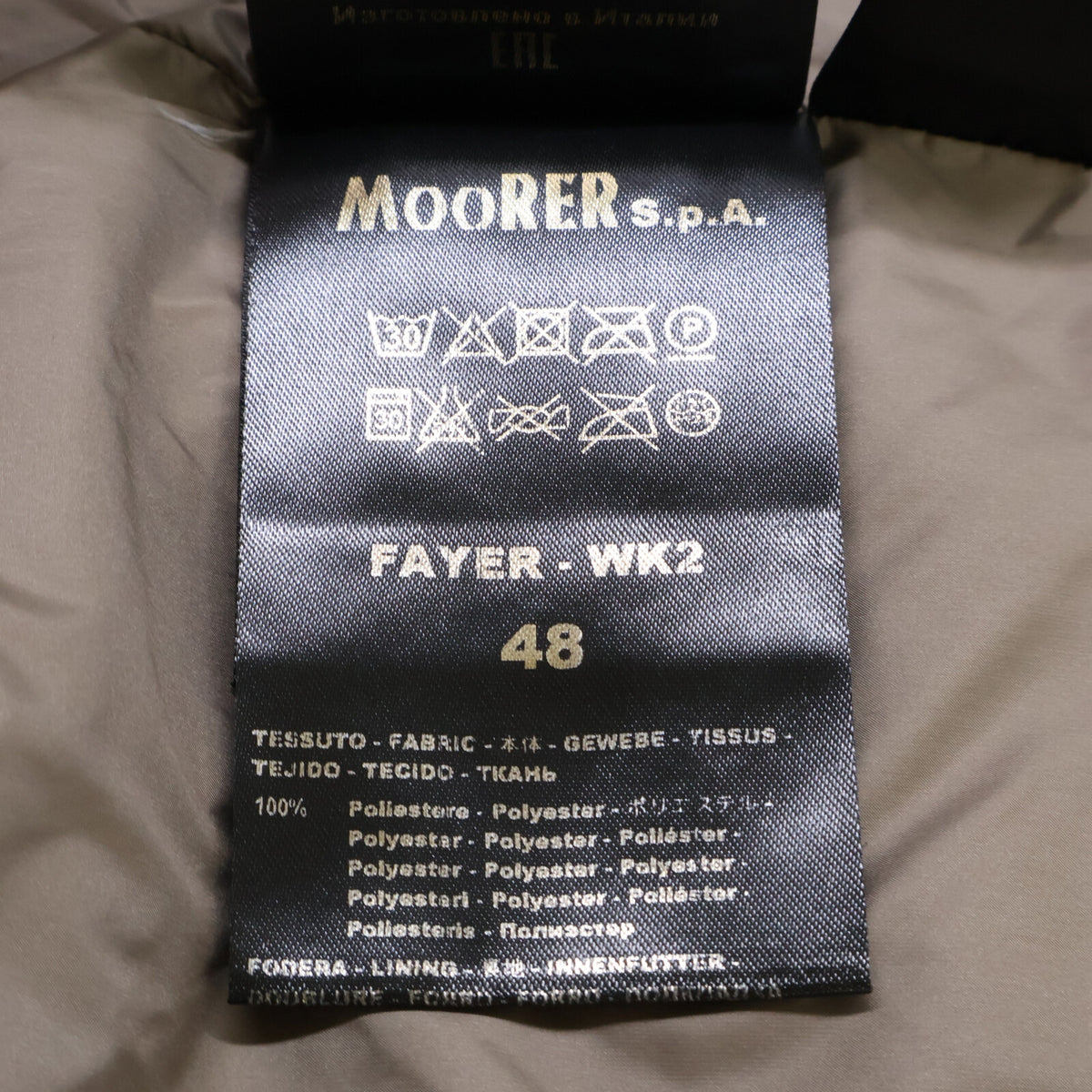 MOORER ムーレー 【国内正規】FAYER-WK2 ナイロン フード付ダウン ベスト