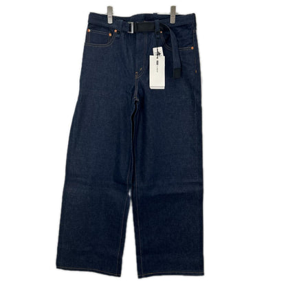 sacai サカイ 【×Levi's】26AW 26-01142S インディゴ Belted Wide Pants ボトムス