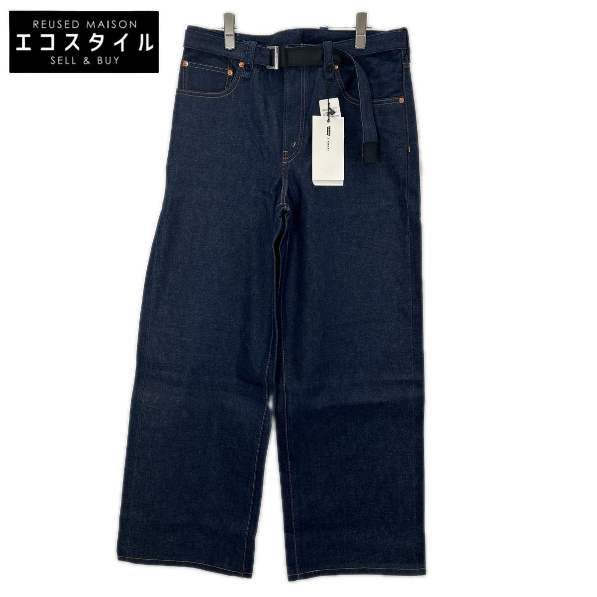sacai サカイ 【×Levi's】26AW 26-01142S インディゴ Belted Wide Pants ボトムス