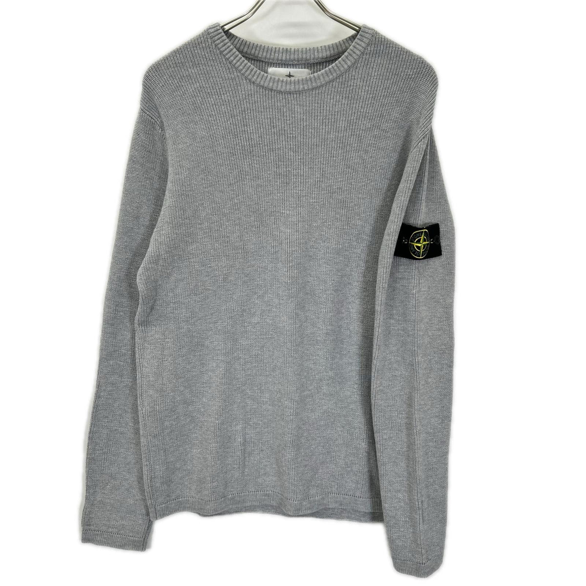 STONE ISLAND ストーンアイランド 8015514D8 グレー コットン クルーネック ニットセーター トップス