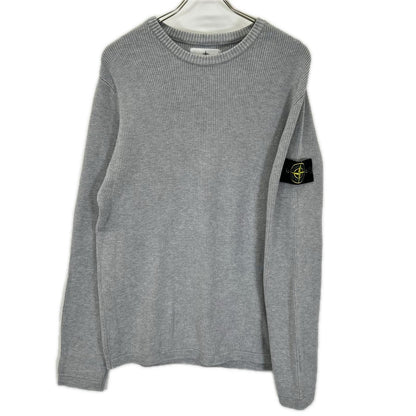 STONE ISLAND ストーンアイランド 8015514D8 グレー コットン クルーネック ニットセーター トップス