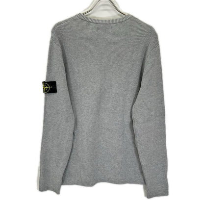 STONE ISLAND ストーンアイランド 8015514D8 グレー コットン クルーネック ニットセーター トップス