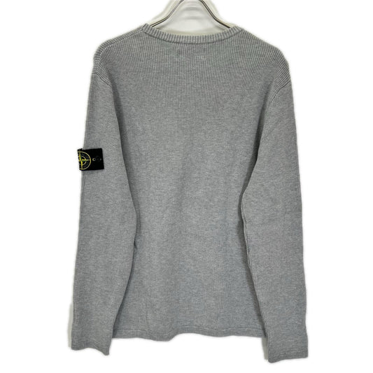 STONE ISLAND ストーンアイランド 8015514D8 グレー コットン クルーネック ニットセーター トップス