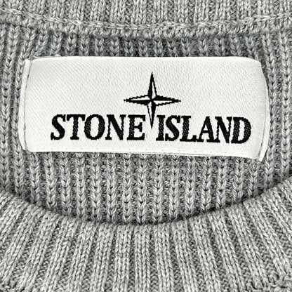 STONE ISLAND ストーンアイランド 8015514D8 グレー コットン クルーネック ニットセーター トップス
