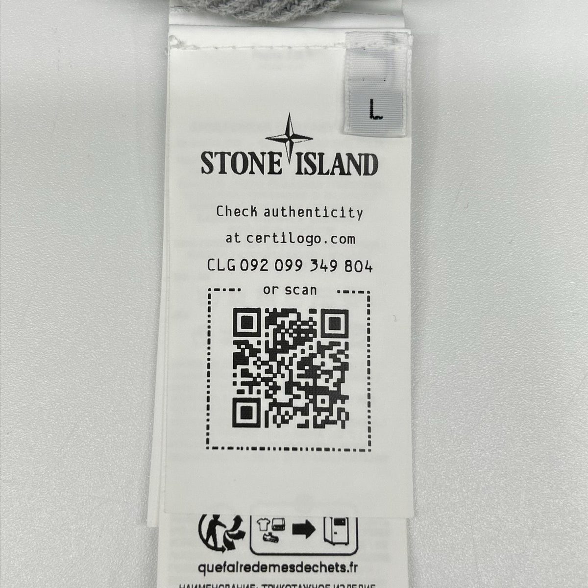 STONE ISLAND ストーンアイランド 8015514D8 グレー コットン クルーネック ニットセーター トップス