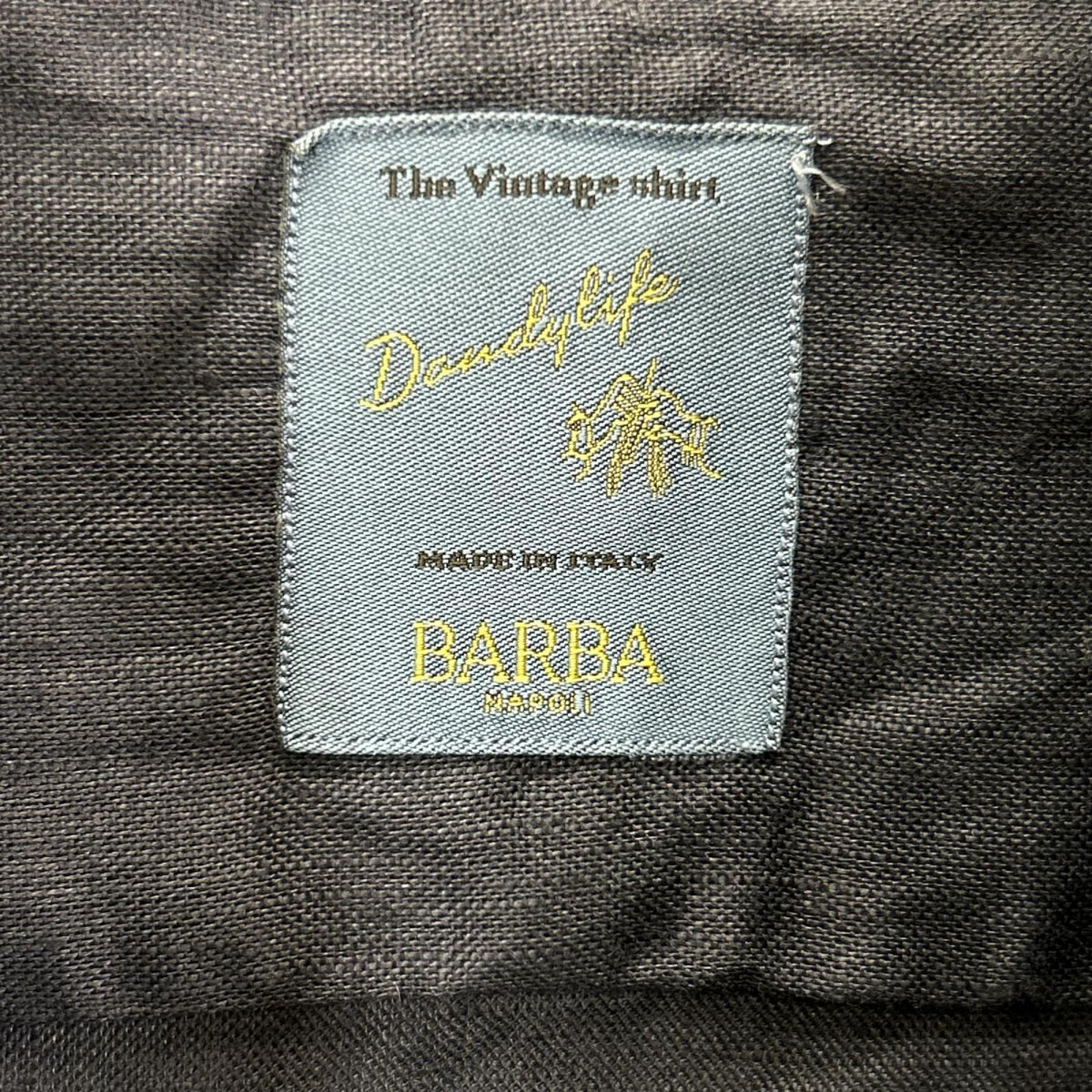 BARBA バルバ 25-01 2639 リネン スキッパーシャツ トップス