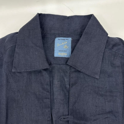 BARBA バルバ 25-01 2639 リネン スキッパーシャツ トップス