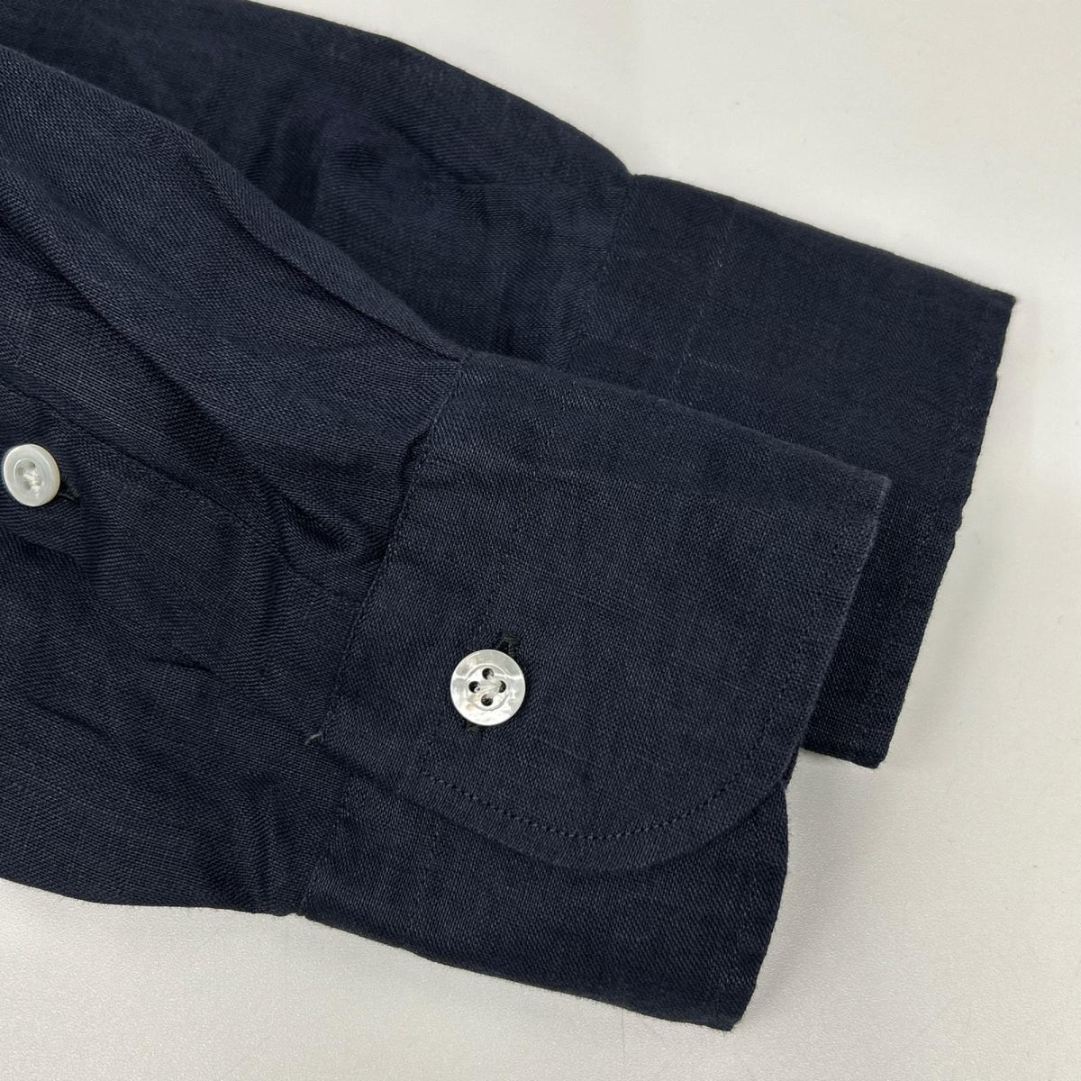 BARBA バルバ 25-01 2639 リネン スキッパーシャツ トップス