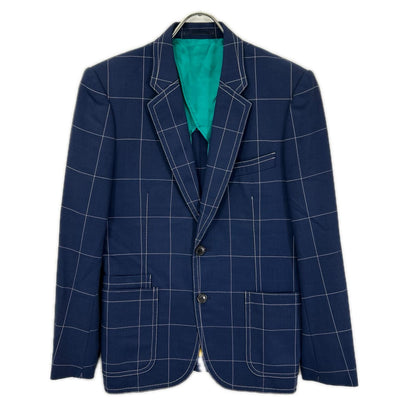 PaulSmith ポールスミス ネイビー ウィンドペンチェック ロロピアーナ社製 ジャケット ジャケット