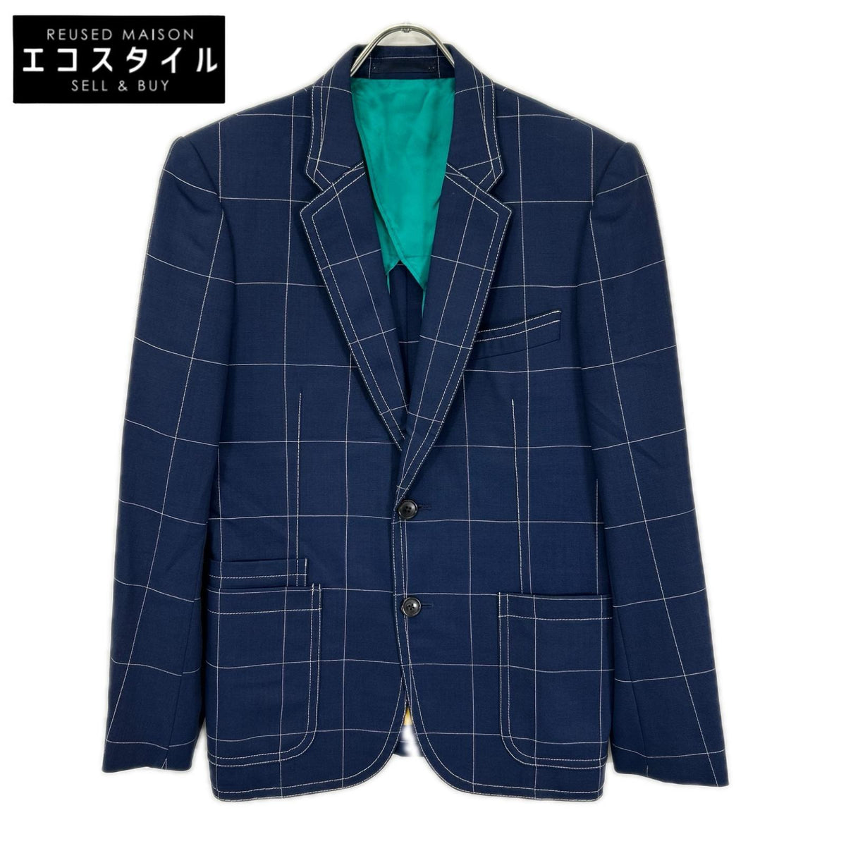 PaulSmith ポールスミス ネイビー ウィンドペンチェック ロロピアーナ社製 ジャケット ジャケット
