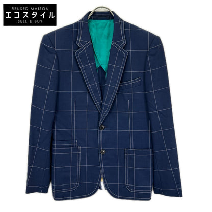 PaulSmith ポールスミス ネイビー ウィンドペンチェック ロロピアーナ社製 ジャケット ジャケット