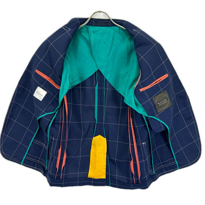 PaulSmith ポールスミス ネイビー ウィンドペンチェック ロロピアーナ社製 ジャケット ジャケット
