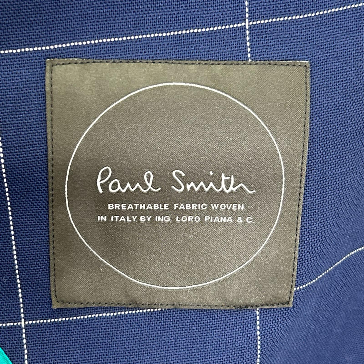 PaulSmith ポールスミス ネイビー ウィンドペンチェック ロロピアーナ社製 ジャケット ジャケット