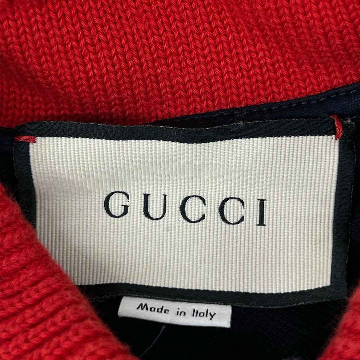 GUCCI グッチ 475118 X5T74 ネイビー スネークモチーフ フロント刺繍 半袖ポロシャツ トップス