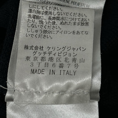 GUCCI グッチ 475118 X5T74 ネイビー スネークモチーフ フロント刺繍 半袖ポロシャツ トップス