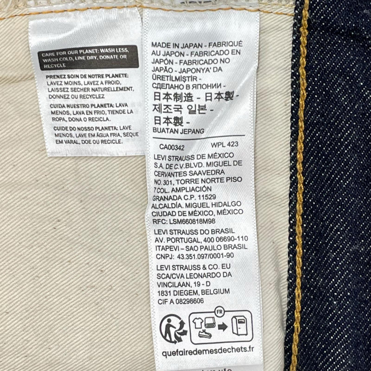 LEVI'S リーバイス LVC 501ZXX 1954年モデル インディゴ デニムパンツ ボトムス