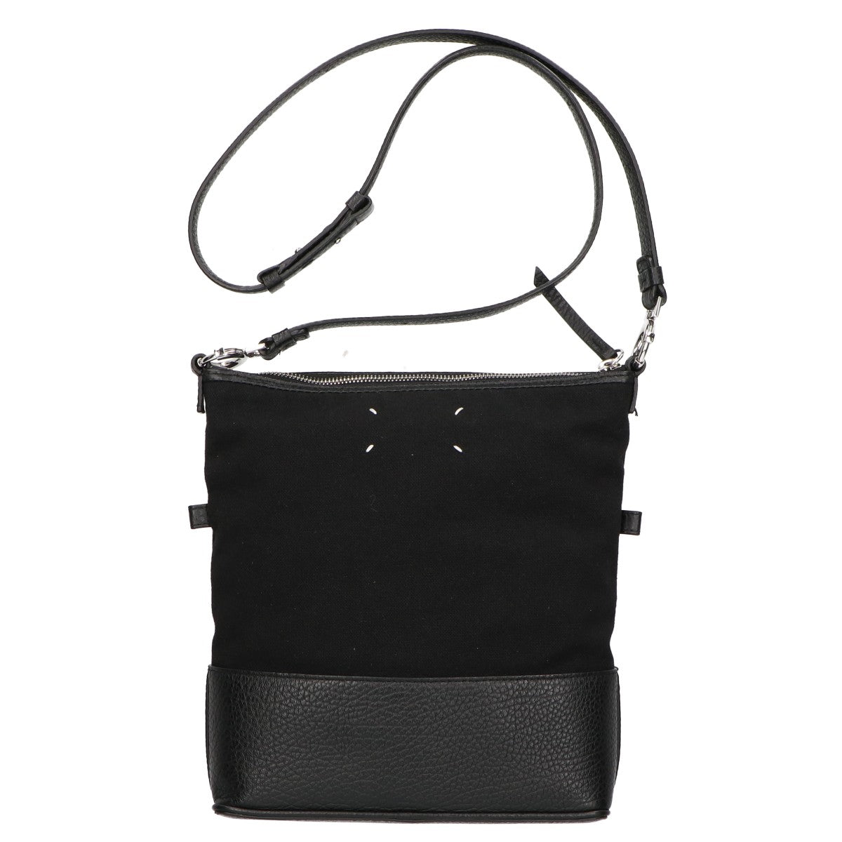 Maison margiela メゾンマルジェラ SB1WG0042 コットン x グレインカーフレザー 5AC ホーボー スモール ショルダーバッグ