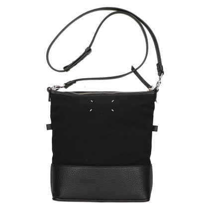 Maison margiela メゾンマルジェラ SB1WG0042 コットン x グレインカーフレザー 5AC ホーボー スモール ショルダーバッグ