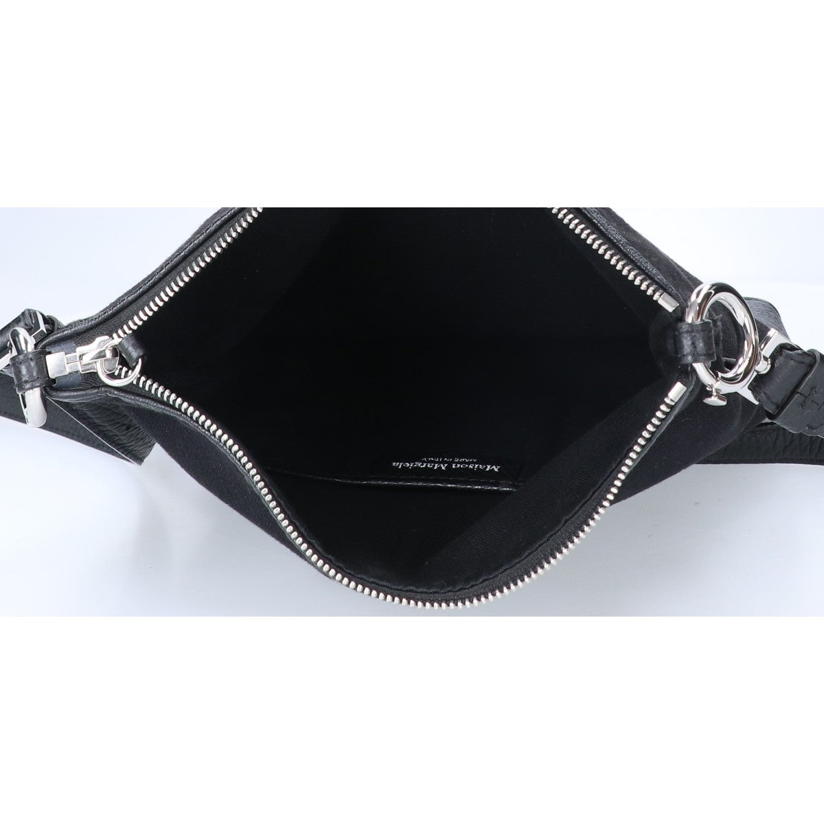 Maison margiela メゾンマルジェラ SB1WG0042 コットン x グレインカーフレザー 5AC ホーボー スモール ショルダーバッグ