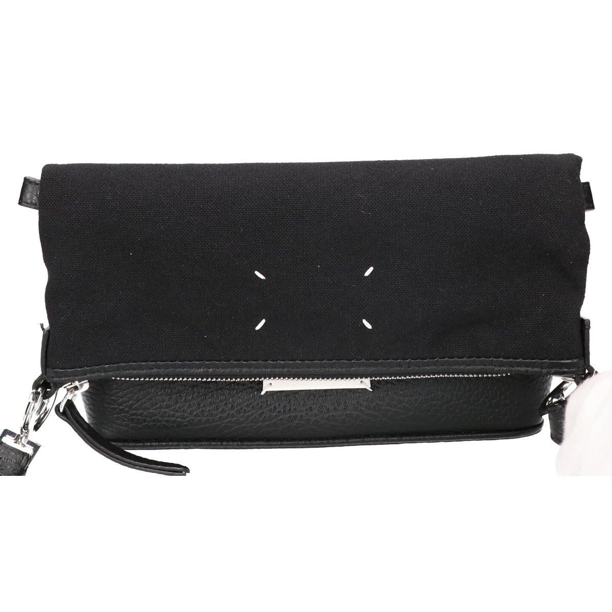 Maison margiela メゾンマルジェラ SB1WG0042 コットン x グレインカーフレザー 5AC ホーボー スモール ショルダーバッグ