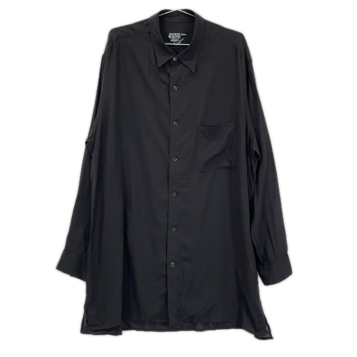 power of the WHITE shirt パワーオブザホワイトシャツ PZ-B11-200 ブラック CELLULOSE LAWN Z-CLASSIC BIG SHIRT トップス