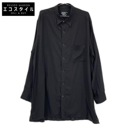 power of the WHITE shirt パワーオブザホワイトシャツ PZ-B11-200 ブラック CELLULOSE LAWN Z-CLASSIC BIG SHIRT トップス