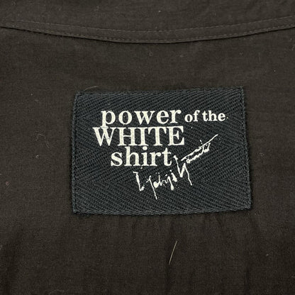 power of the WHITE shirt パワーオブザホワイトシャツ PZ-B11-200 ブラック CELLULOSE LAWN Z-CLASSIC BIG SHIRT トップス
