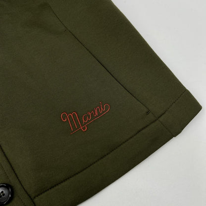 MARNI マルニ カーキ リブカラー スウェットジャケット ジャケット