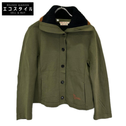MARNI マルニ カーキ リブカラー スウェットジャケット ジャケット