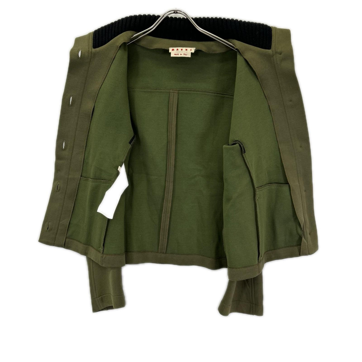 MARNI マルニ カーキ リブカラー スウェットジャケット ジャケット