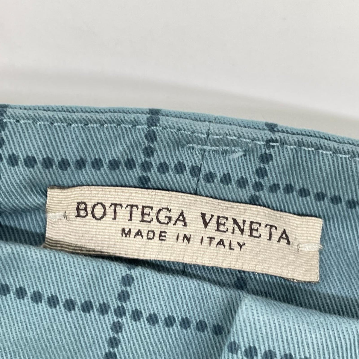 BOTTEGA VENETA ボッテガヴェネタ ブルー ドットスクエア センタープレス パンツ ボトムス