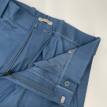 BOTTEGA VENETA ボッテガヴェネタ ブルー コットン センタープレス パンツ ボトムス