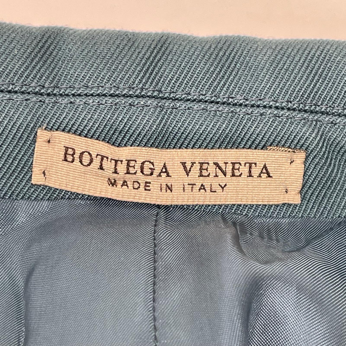BOTTEGA VENETA ボッテガヴェネタ ターコイズ系 コットン 2B テーラードジャケット ジャケット