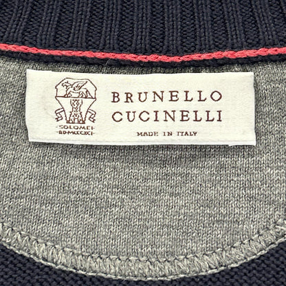 BRUNELLO CUCINELLI ブルネロクチネリ ネイビー コットン ロングスリーブ カーディガン トップス