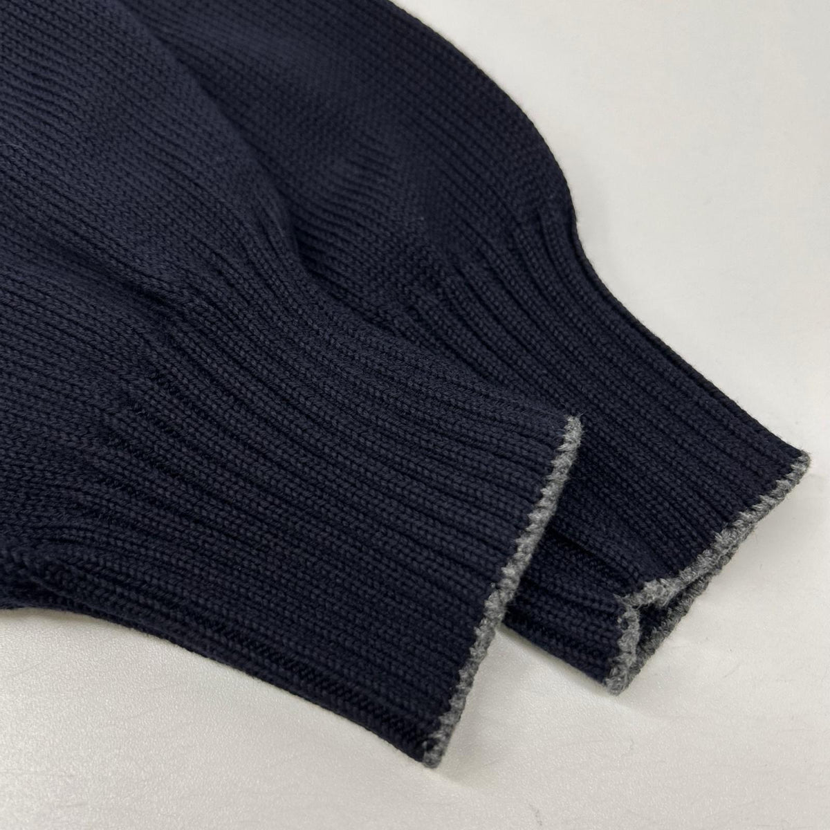 BRUNELLO CUCINELLI ブルネロクチネリ ネイビー コットン ロングスリーブ カーディガン トップス