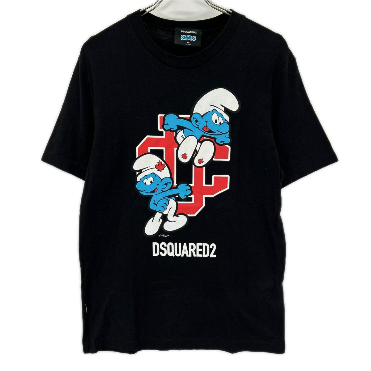 DSQUARED2 ディースクエアード 【×SMURFS】S78GD0092 ブラック REGULAR T-SHIRT トップス
