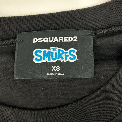 DSQUARED2 ディースクエアード 【×SMURFS】S78GD0092 ブラック REGULAR T-SHIRT トップス