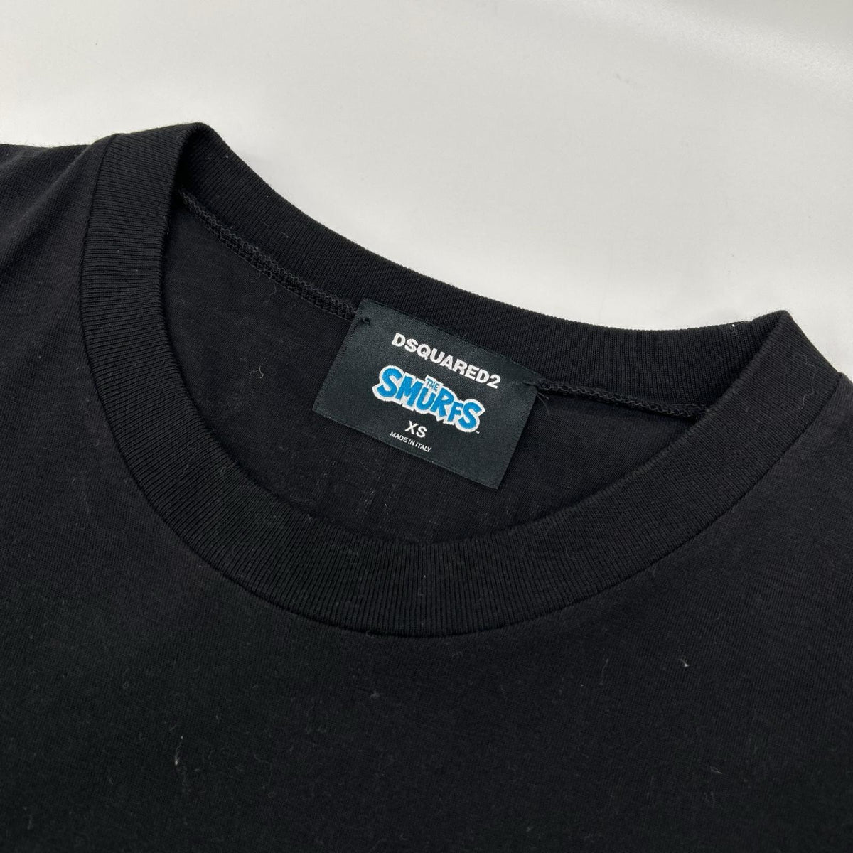 DSQUARED2 ディースクエアード 【×SMURFS】S78GD0092 ブラック REGULAR T-SHIRT トップス