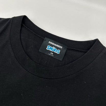 DSQUARED2 ディースクエアード 【×SMURFS】S78GD0092 ブラック REGULAR T-SHIRT トップス