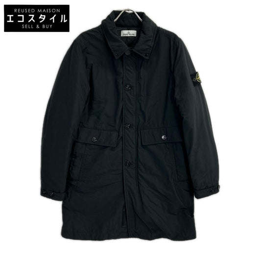 STONE ISLAND ストーンアイランド 711570526 ブラック MICRO REPS PRIMALOT ナイロンロングコート ジャケット