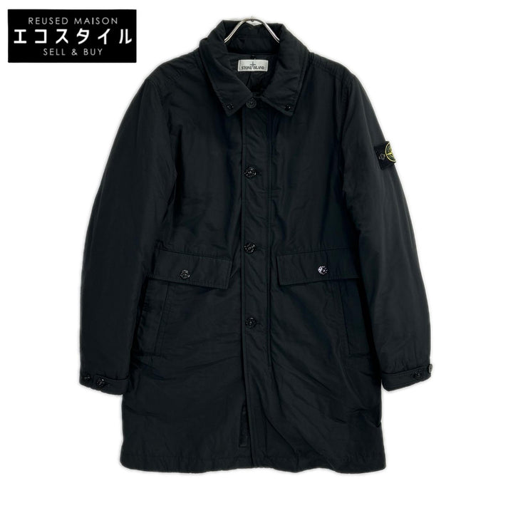 STONE ISLAND ストーンアイランド 711570526 ブラック MICRO REPS PRIMALOT ナイロンロングコート ジャケット