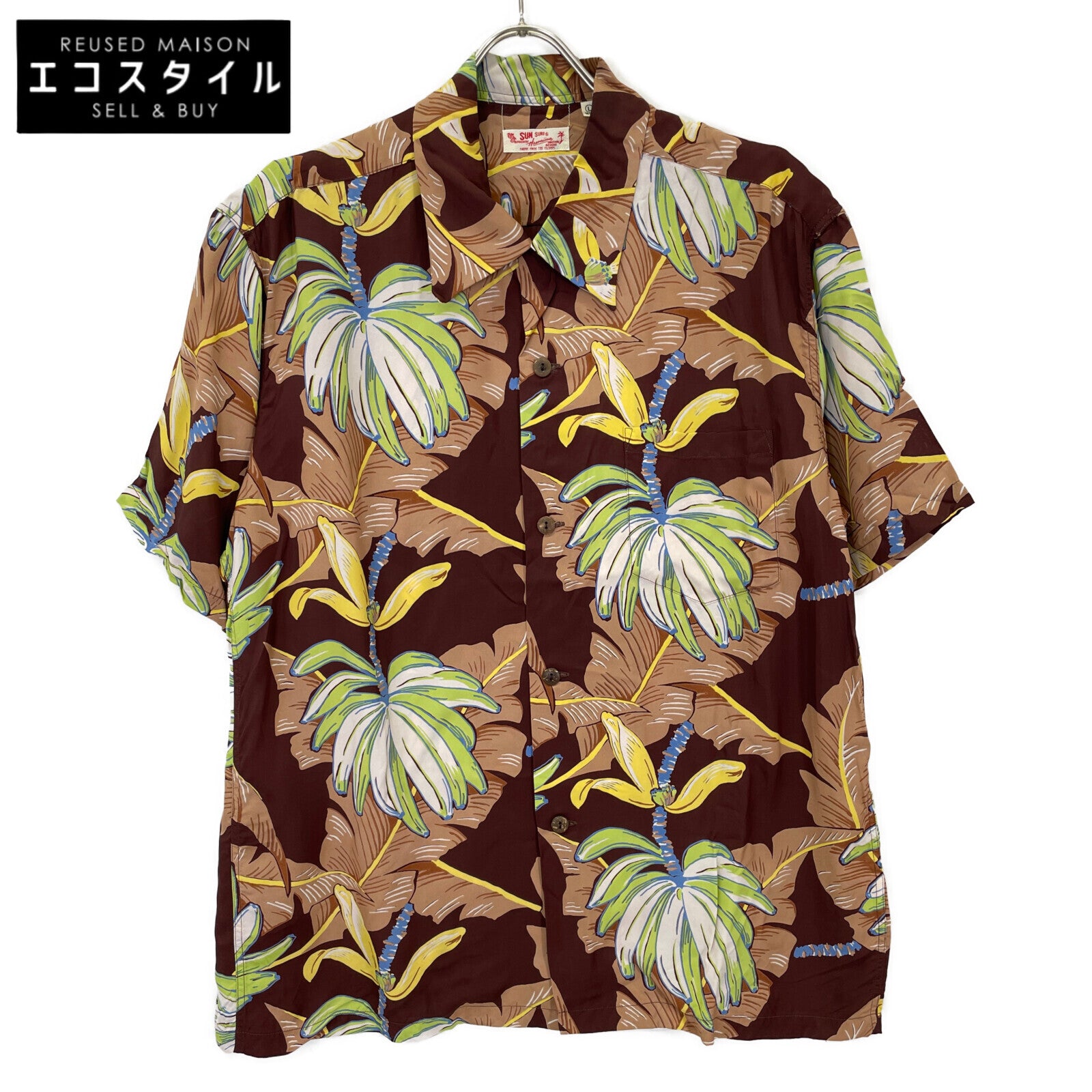 SUN SURF 夏威夷衬衫 SS36432 RAYON S/S Mai'a 短袖夏威夷衬衫 上衣 L 男士