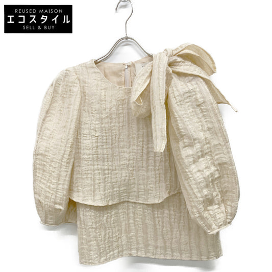 ESTNATION × Kaon Collaboration 12-140-10-120010 Shoulder Ribbon Blouse Top F Ladies