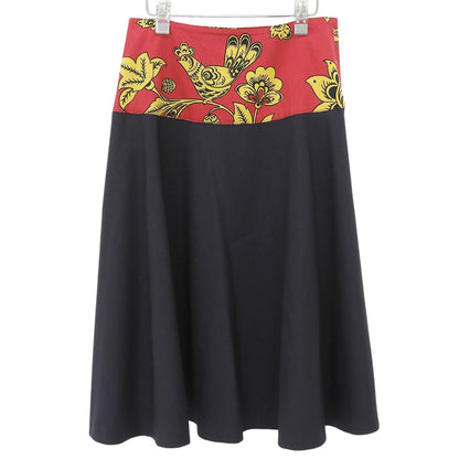 美品 花卉图案 拼接裹身裙 海军蓝 多色 36 510601836 半身裙 36 女士