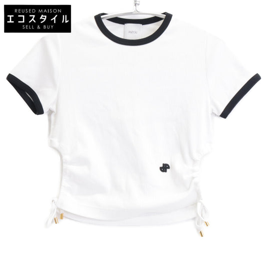 PATOU パトゥ JE1059978001W オーガニックコットンリブ カットアウト Tシャツ トップス