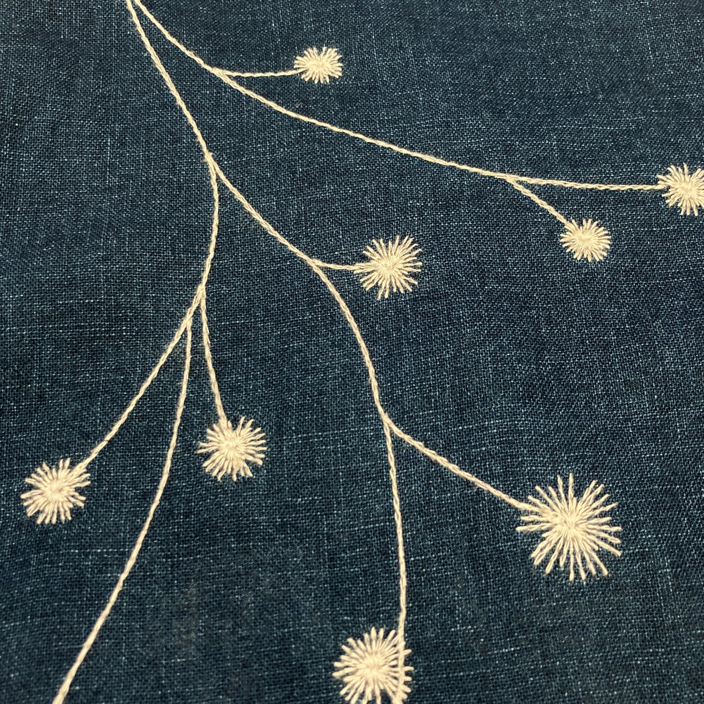Pallas Palace Indigo Floral Embroidered Sleeveless Dress
