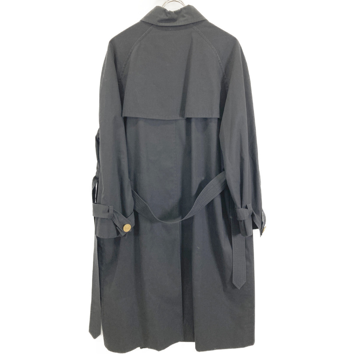 CELINE JCC Era Black Gold Button Trench Coat 90s Coat